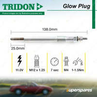Tridon Glow Plug for Holden Rodeo RA03 3.0L 4JH1TC 11/2002-01/2007