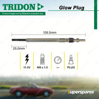 Tridon Glow Plug for Citroen C5 X7 C6 2.7L DT17TED4 V6 Diesel 09/2006-01/2010