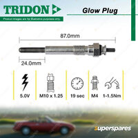 Tridon Glow Plug for Isuzu Bighorn UBS52 2.2L C223 C223T OHV 01/1981-12/1995