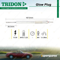 Tridon Glow Plug for Kia Grand Carnival VQ MB754 MB764 MH814 K2900 PU3 2.9L