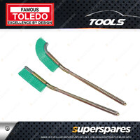 1 set of 2 pcs Toledo Nylon Bristles Cleaning Brush Curved 220mm Straight 210mm