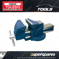 1 x Toledo Straight Cast Iron Bench Vice - with Fixed Base Jaw Width 150mm