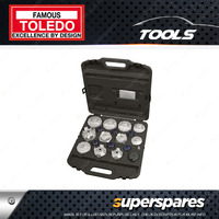 Toledo 19 Pcs Oil Filter Cup Wrench Set for Toyota Prius RAV4 Tarago GSR50
