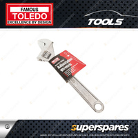 Toledo Adjustable Wrench - Length 250mm/10" Jaw Opening Max 33mm Jaw Width 9mm