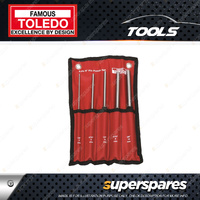 Toledo Heavy Duty Extra Long Pin Punch Set 5 pcs - Size 3 5 6 8 10mm