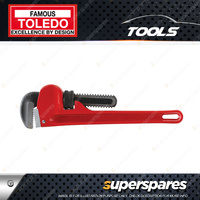 Toledo Pipe Wrench Steel - Overall Length 250mm 10" Max Jaw Opening 38mm 1 1/2"