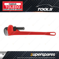 Toledo Pipe Wrench Steel - Overall Length 450mm 18" Max Jaw Opening 60mm 2 1/2"