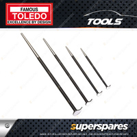 Toledo Pry Bar Set 4 pcs - Rolled Head Contains 150mm 300mm 400mm 500mm Bars