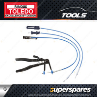 Toledo Hose Clamp Plier Set 3 pcs - Flexible Multi-Head Ergonomic Handle