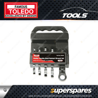 Toledo Fixed Head Stubby Ratchet Wrench Set 5 pcs - Metric 8-14mm