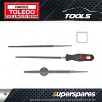 Toledo Square Tapered File - Length 150mm Width 6mm Bastard Cut Pack of 12
