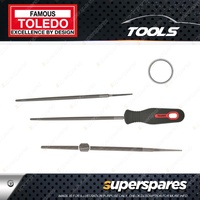 Toledo Round File - Length 300mm Diameter 12mm Smooth Cut Pack of 6