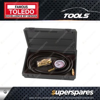 Toledo Engine Oil Pressure Test Kit - Black Plated Dial Gauge 0-300psi