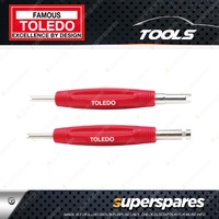 Toledo Valve Core Remover - Dual Ended Sizing Overall Lengths 115mm