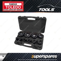 Toledo Lock Nut Socket Set 4 Pin Internal - Made of Chrome Vanadium Steel