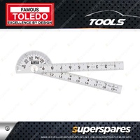 Toledo 100mm Protractor Mini 180 Degree - Stainless Steel Made in Japan