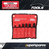 Toledo Hollow Wad Punch Set - 6 Piece Set Supplied in Plastic Case Durability