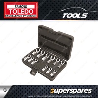 Toledo Crowfoot Wrench Set 3/8" Square Drive - Metric Flexible Flared