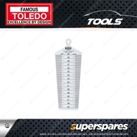 Toledo Taper Gauge With Hanger Hole 45 - 60mm Manufactured from Stainless Steel