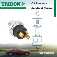 Tridon Oil Pressure Light Switch for Nissan Pulsar N13 1.6L 1.8L SOHC 8V