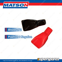 Matson Silicone Large End Entry Battery Terminal Covers - Pos+Neg Blister 2