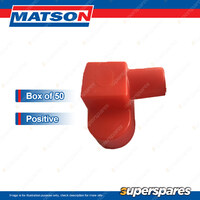 Matson Silicone Large Side Entry Battery Terminal Covers - Positive Box of 50