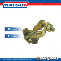 Matson Positive Brass Battery Terminal suit cable 1 Gauge 40mm2 - Blister Pack 1