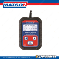 Matson Digital Battery and System Tester Suit batteries from 40CCA to 2000CCA