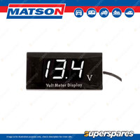 Matson Led Battery Voltmeter Display Low wattage and power saving