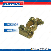 Matson Negative Brass Battery Terminal suit cable 0 Gauge 50mm2 - Blister Pack 1
