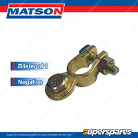 Matson Negative Brass Battery Terminal Connector - 3/8" 10mm stud Blister Pack 1