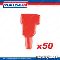 Matson Positive Red Standard End Entry Terminal Covers - Box of 50