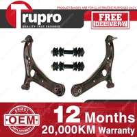 Trupro Front Lower Control Arm Sway Bar Link Kit for Toyota Echo NCP10 NCP 12 13