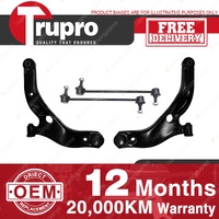 Trupro Front Lower Control Arm Sway Bar Link Kit for Mazda 323 Protege BJ 98-00