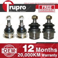 4 Pcs Trupro Lower+upper Ball Joints for TOYOTA HILUX 4WD GGN25R KUN26R 05-on