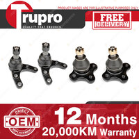 4 Pcs Trupro Lower+upper Ball Joints for MAZDA COMMERCIAL B2500 B2600 BT-50