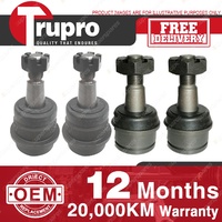4 Pcs Premium Quality Trupro Lower+upper Ball Joints for JEEP WRANGLER 90-04