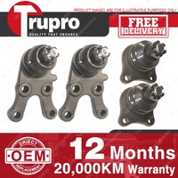 4 Lower+upper Ball Joints for MITSUBISHI TRITION MK K76.K77 3.0 2.8 R/H 96-05