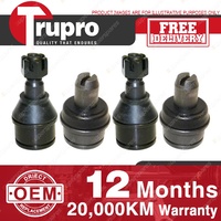 4 Pcs Trupro Lower+upper Ball Joints for FORD COMMERCIAL F250 4WD F350 2WD