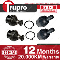 4 Pcs Trupro Lower+upper Ball Joints for FORD COMMERCIAL BRONCO F100 F150 F250