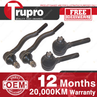 4 Pcs Trupro Outer Inner Tie Rod for TOYOTA CRESSIDA MX62 POWER STEER 9/80-84