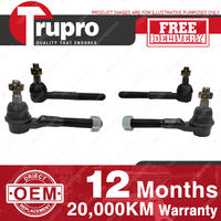4 Pcs Trupro Outer Inner Tie Rod Ends for FORD F SERIES 4WD inc BRONCO F150 F250