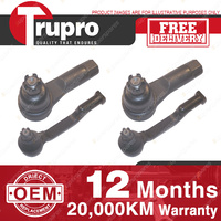 4x Trupro Outer Inner Tie Rod Ends for Ford Courier SG UF PE Raider 2.6L 87-02