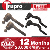 4 Pcs Trupro Outer Inner Tie Rod Ends for MITSUBISHI TRITON MK K66 K77 96-2005