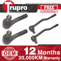 4 Pcs Trupro Outer Inner Tie Rod Ends for NISSAN NAVARA 2WD D22 SERIES 97-05