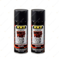 2 x VHT Wheel High Temperature Coating Spray Paint Satin Black SP183