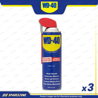 3 WD-40 Lubricant Cleaner Protection Sprays 2 Ways Technology 350G W/Smart Straw