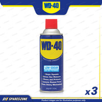 3 x WD-40 Lubricant Cleaner Protection 300 Gram Low Odour Rust Removal