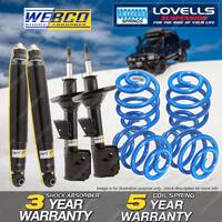 F + R Webco Shock Absorbers Sport Low Springs for Toyota Corolla ZRE152R 07-On