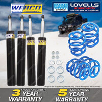 F + R Webco Shocks Lovells Sport Low Springs for Toyota Camry SV 20 21 22 Sedan